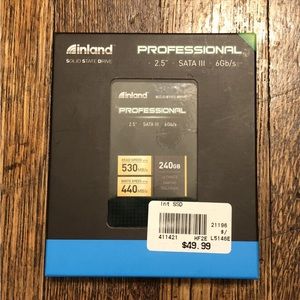 New. Inland Professional 240GB SSD SATA III 6Gb/s 2.5" HARD DRIVE